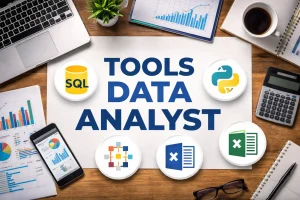 Tools Data Analyst seperti SQL Python Tableau dan Excel untuk analisis data
